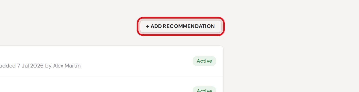 Add recommendation button